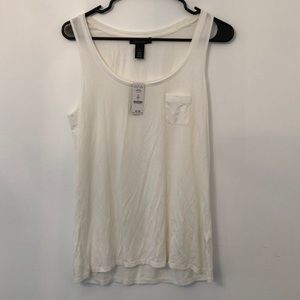 Brand new white flowy tank top with tags